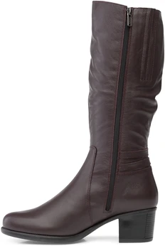 Женские бордовые сапоги Janita (Натуральный мех)