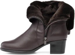 Женские бордовые сапоги Janita (Натуральный мех)