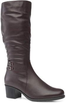 Женские бордовые сапоги Janita (Натуральный мех)