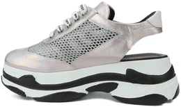 Женские серебряные кроссовки Mabu