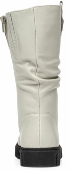 Женские бежевые полусапоги Francesco Donni (Натуральный мех)