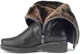 Женские черные сапоги Janita (Натуральный мех)