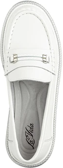 Женские белые лоферы Lavida