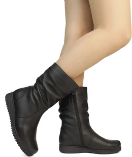 Женские коричневые полусапоги Janita (Натуральный мех)