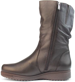 Женские коричневые полусапоги Janita (Натуральный мех)