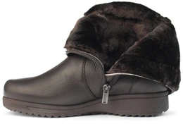 Женские коричневые полусапоги Janita (Натуральный мех)