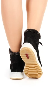 Женские черные ботинки Rieker (Натуральная шерсть)