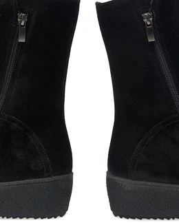 Женские черные полусапоги Romer (Натуральный мех)