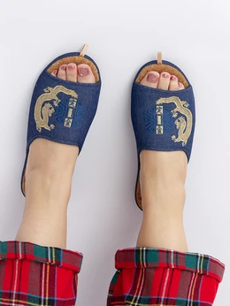 Женские синие тапочки Baden