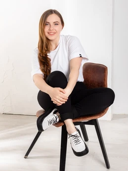 Женские белые полуботинки Ascalini