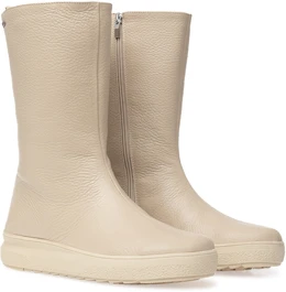 Женские бежевые полусапоги Romer (Натуральный мех)