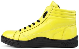 Женские желтые кеды Shoiberg (Искусственная шерсть)