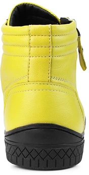 Женские желтые кеды Shoiberg (Искусственная шерсть)