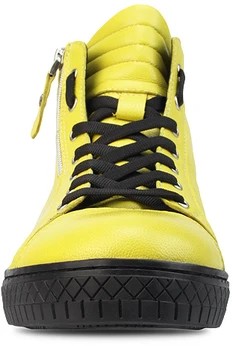 Женские желтые кеды Shoiberg (Искусственная шерсть)