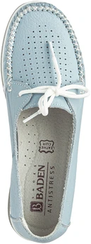 Женские голубые мокасины Baden