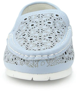 Женские голубые мокасины Baden