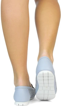 Женские голубые мокасины Baden