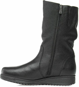 Женские черные полусапоги Janita (Натуральный мех)