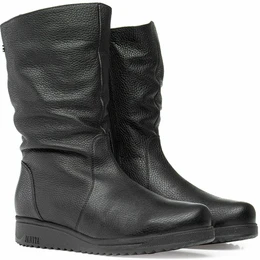 Женские черные полусапоги Janita (Натуральный мех)