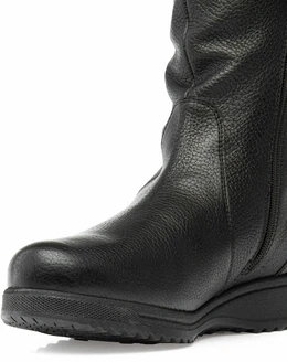 Женские черные полусапоги Janita (Натуральный мех)