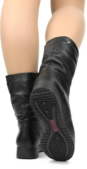 Женские черные полусапоги Janita (Натуральный мех)