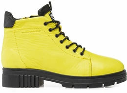 Женские желтые ботинки Shoiberg (Натуральная шерсть)