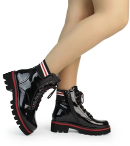 Женские черные ботинки Bludo (Байка)