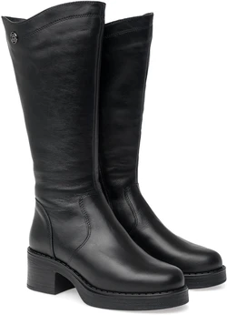 Женские черные сапоги ALEXIA LEVINI (Натуральный мех)