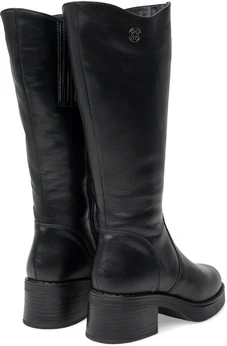 Женские черные сапоги ALEXIA LEVINI (Натуральный мех)