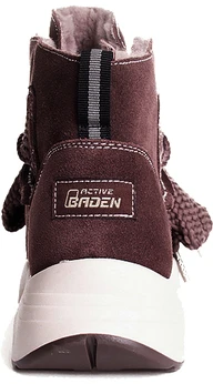 Женские коричневые ботинки Baden (Натуральная шерсть)