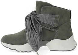 Женские серо-коричневые ботинки Baden (Натуральная шерсть)