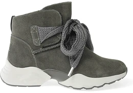 Женские серо-коричневые ботинки Baden (Натуральная шерсть)