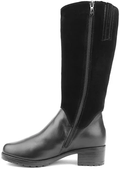 Женские черные сапоги Francesco Donni (Натуральный мех)