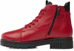 Женские красные ботинки Shoiberg (Натуральная шерсть)