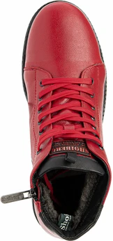 Женские красные ботинки Shoiberg (Натуральная шерсть)