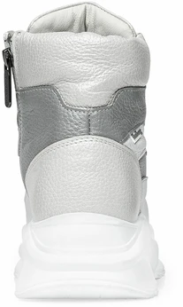 Женские серо-коричневые ботинки Shoiberg (Натуральная шерсть)