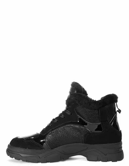 Женские черные ботинки Baden (Искусственный мех)