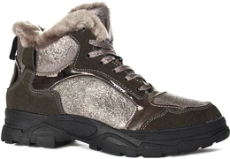 Женские коричневые ботинки Baden (Искусственный мех)