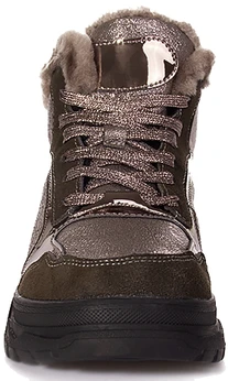 Женские коричневые ботинки Baden (Искусственный мех)