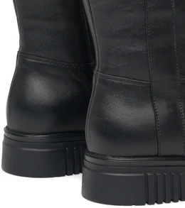 Женские черные сапоги ALEXIA LEVINI (Натуральный мех)