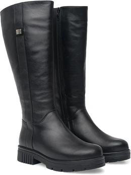 Женские черные сапоги ALEXIA LEVINI (Натуральный мех)