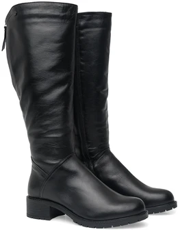 Женские черные сапоги ALEXIA LEVINI (Натуральная шерсть)