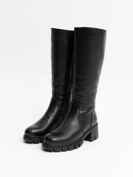 Женские черные сапоги ALEXIA LEVINI (Натуральная шерсть)