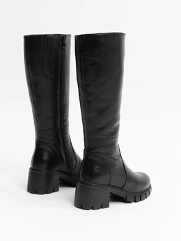 Женские черные сапоги ALEXIA LEVINI (Натуральная шерсть)