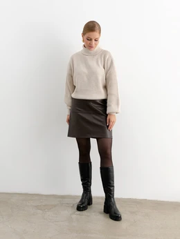 Женские черные сапоги ALEXIA LEVINI (Натуральная шерсть)