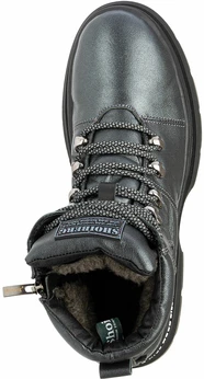 Женские серо-коричневые ботинки Shoiberg (Натуральная шерсть)