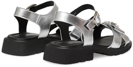 Женские серебряные босоножки Baden