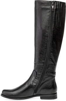 Женские черные сапоги Francesco Donni (Байка)