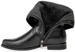 Женские черные сапоги Francesco Donni (Байка)