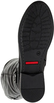 Женские черные сапоги Francesco Donni (Байка)